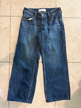 Hollister Women's Blue Low-rise Baggy Jeans